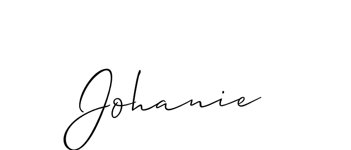 Johanie stylish signature style. Best Handwritten Sign (Allison_Script) for my name. Handwritten Signature Collection Ideas for my name Johanie. Johanie signature style 2 images and pictures png