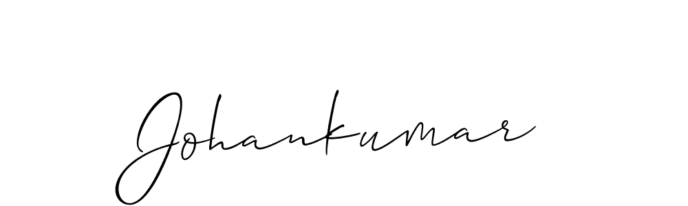 Allison_Script is a professional signature style that is perfect for those who want to add a touch of class to their signature. It is also a great choice for those who want to make their signature more unique. Get Johankumar name to fancy signature for free. Johankumar signature style 2 images and pictures png
