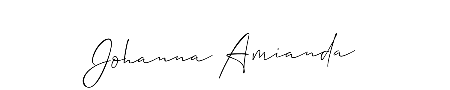 You should practise on your own different ways (Allison_Script) to write your name (Johanna Amianda) in signature. don't let someone else do it for you. Johanna Amianda signature style 2 images and pictures png