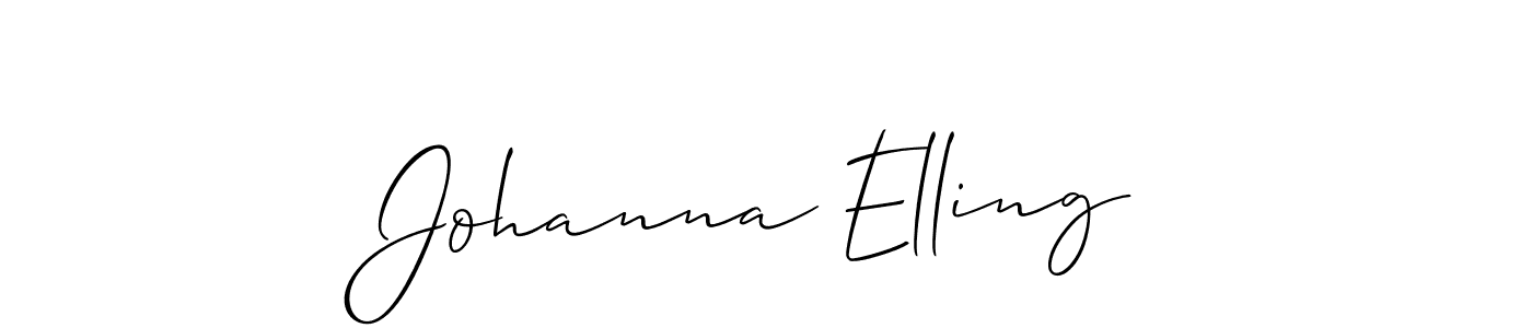 The best way (Allison_Script) to make a short signature is to pick only two or three words in your name. The name Johanna Elling include a total of six letters. For converting this name. Johanna Elling signature style 2 images and pictures png