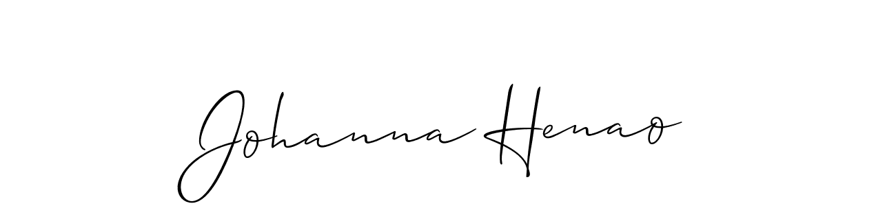 Make a beautiful signature design for name Johanna Henao. With this signature (Allison_Script) style, you can create a handwritten signature for free. Johanna Henao signature style 2 images and pictures png