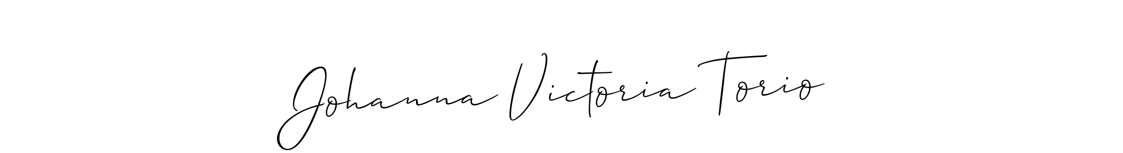 Use a signature maker to create a handwritten signature online. With this signature software, you can design (Allison_Script) your own signature for name Johanna Victoria Torio. Johanna Victoria Torio signature style 2 images and pictures png