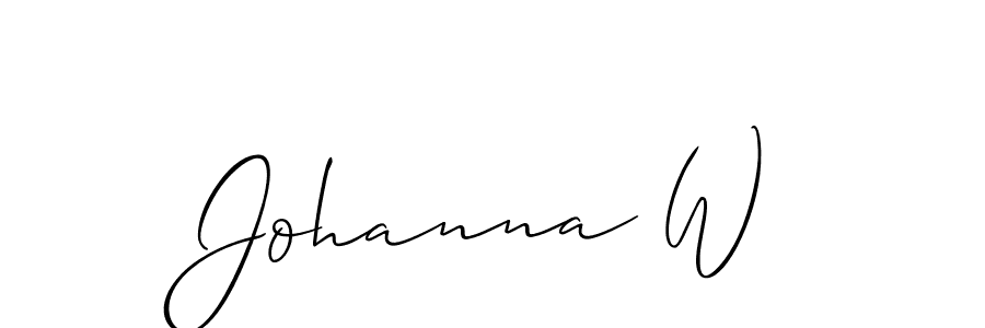 Similarly Allison_Script is the best handwritten signature design. Signature creator online .You can use it as an online autograph creator for name Johanna W. Johanna W signature style 2 images and pictures png