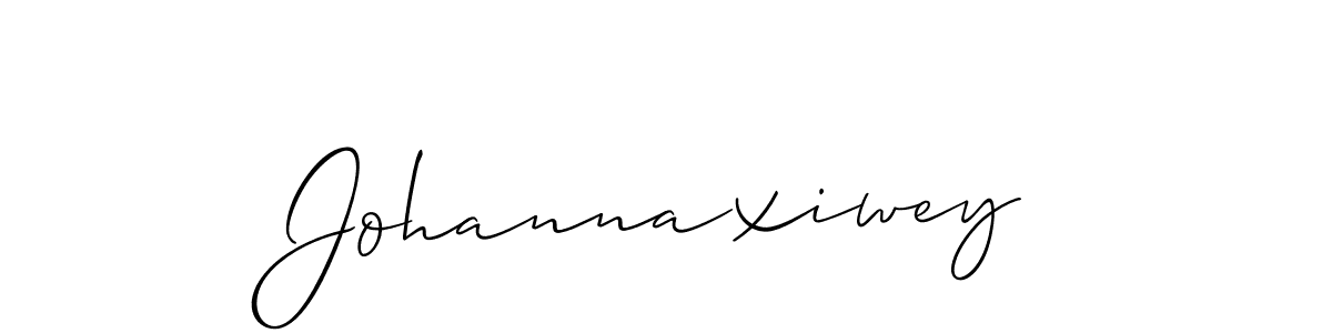 Use a signature maker to create a handwritten signature online. With this signature software, you can design (Allison_Script) your own signature for name Johannaxiwey. Johannaxiwey signature style 2 images and pictures png