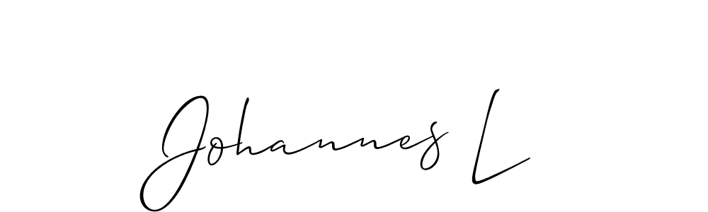 Design your own signature with our free online signature maker. With this signature software, you can create a handwritten (Allison_Script) signature for name Johannes L. Johannes L signature style 2 images and pictures png