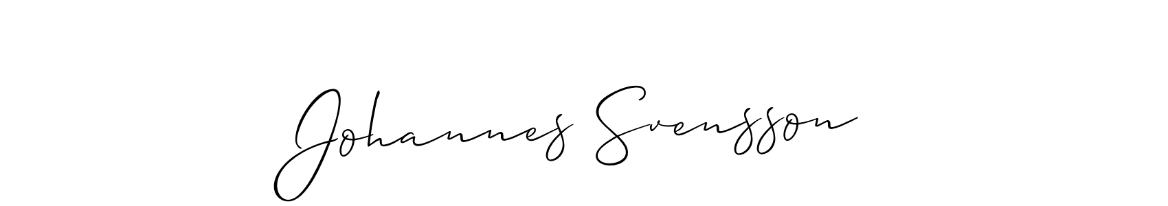 Make a beautiful signature design for name Johannes Svensson. With this signature (Allison_Script) style, you can create a handwritten signature for free. Johannes Svensson signature style 2 images and pictures png