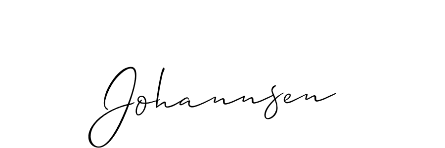 How to make Johannsen signature? Allison_Script is a professional autograph style. Create handwritten signature for Johannsen name. Johannsen signature style 2 images and pictures png