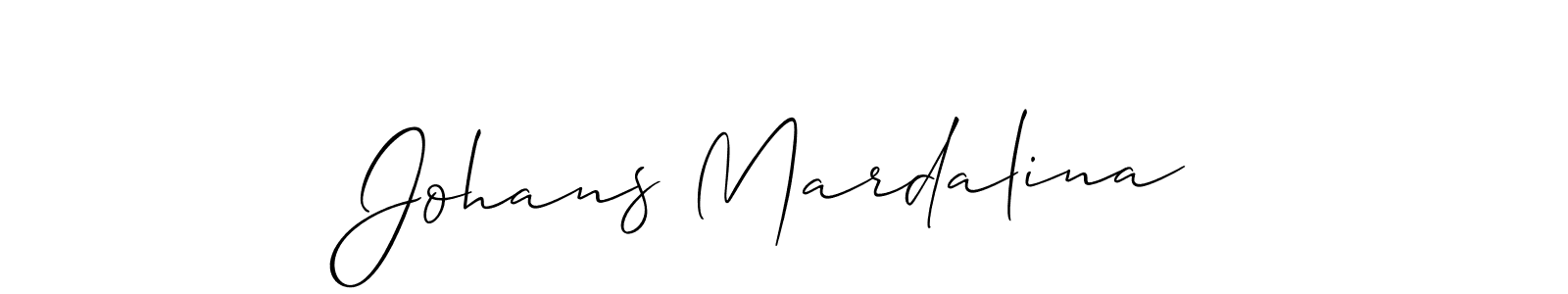 if you are searching for the best signature style for your name Johans Mardalina. so please give up your signature search. here we have designed multiple signature styles  using Allison_Script. Johans Mardalina signature style 2 images and pictures png