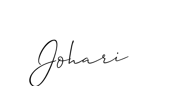 Make a beautiful signature design for name Johari. With this signature (Allison_Script) style, you can create a handwritten signature for free. Johari signature style 2 images and pictures png