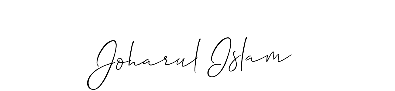 Design your own signature with our free online signature maker. With this signature software, you can create a handwritten (Allison_Script) signature for name Joharul Islam. Joharul Islam signature style 2 images and pictures png