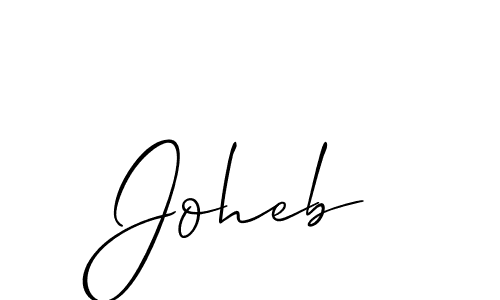 Similarly Allison_Script is the best handwritten signature design. Signature creator online .You can use it as an online autograph creator for name Joheb. Joheb signature style 2 images and pictures png
