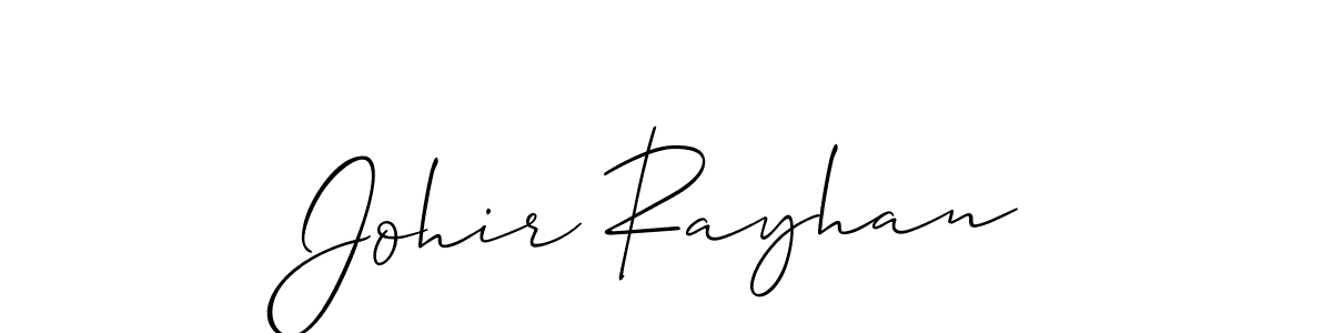 Best and Professional Signature Style for Johir Rayhan. Allison_Script Best Signature Style Collection. Johir Rayhan signature style 2 images and pictures png