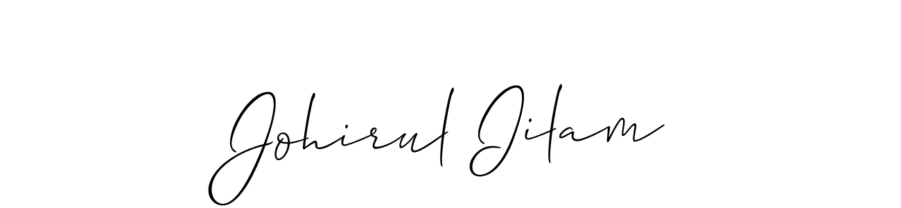 Also You can easily find your signature by using the search form. We will create Johirul Iilam name handwritten signature images for you free of cost using Allison_Script sign style. Johirul Iilam signature style 2 images and pictures png