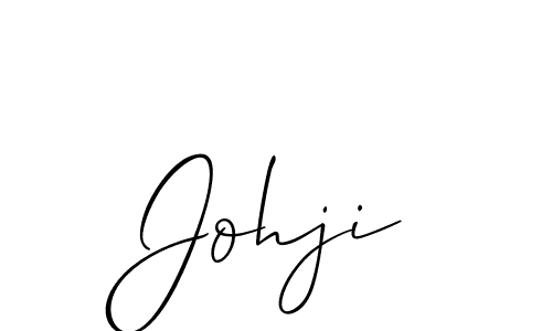 Make a beautiful signature design for name Johji. With this signature (Allison_Script) style, you can create a handwritten signature for free. Johji signature style 2 images and pictures png