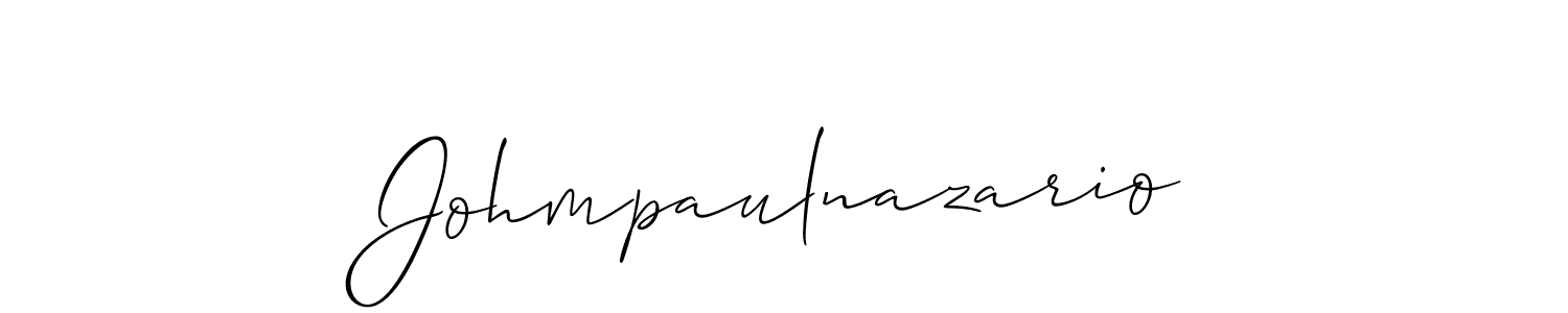 Make a beautiful signature design for name Johmpaulnazario. With this signature (Allison_Script) style, you can create a handwritten signature for free. Johmpaulnazario signature style 2 images and pictures png