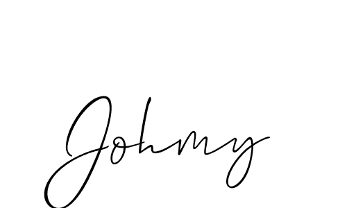 Make a short Johmy signature style. Manage your documents anywhere anytime using Allison_Script. Create and add eSignatures, submit forms, share and send files easily. Johmy signature style 2 images and pictures png