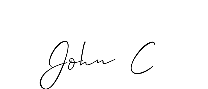 How to make John  C signature? Allison_Script is a professional autograph style. Create handwritten signature for John  C name. John  C signature style 2 images and pictures png