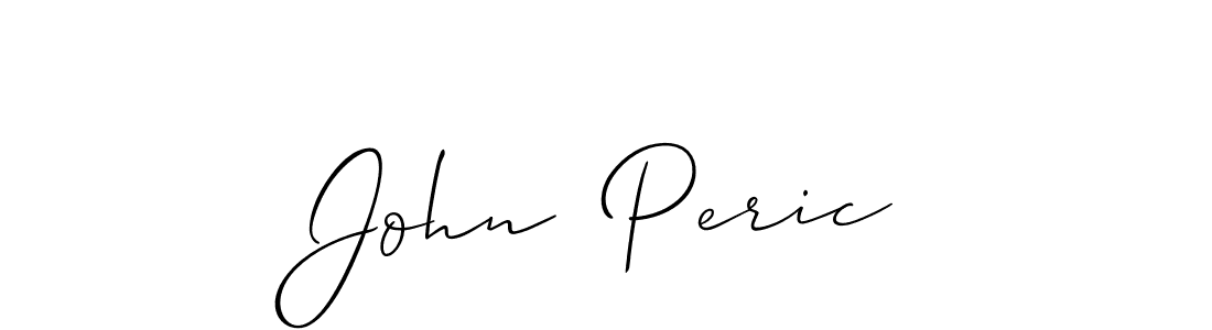 if you are searching for the best signature style for your name John  Peric. so please give up your signature search. here we have designed multiple signature styles  using Allison_Script. John  Peric signature style 2 images and pictures png