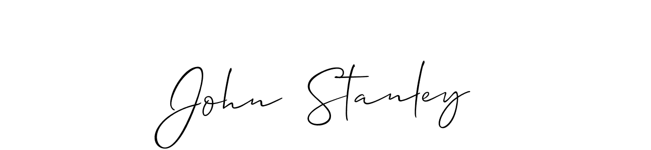 Make a beautiful signature design for name John  Stanley. With this signature (Allison_Script) style, you can create a handwritten signature for free. John  Stanley signature style 2 images and pictures png