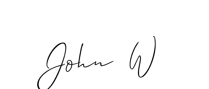 if you are searching for the best signature style for your name John  W. so please give up your signature search. here we have designed multiple signature styles  using Allison_Script. John  W signature style 2 images and pictures png
