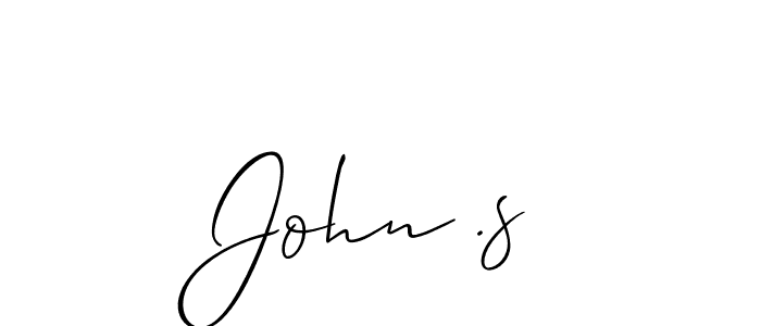 How to make John .s name signature. Use Allison_Script style for creating short signs online. This is the latest handwritten sign. John .s signature style 2 images and pictures png