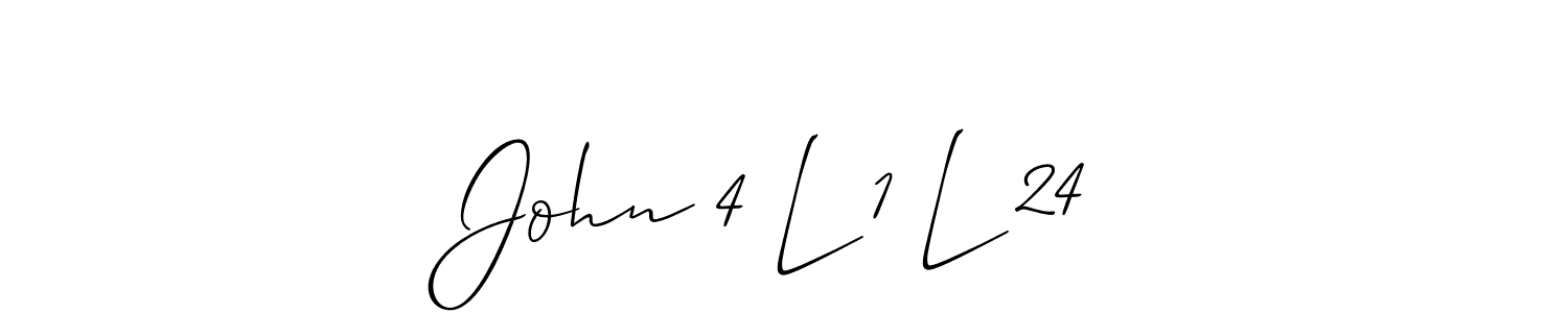 Use a signature maker to create a handwritten signature online. With this signature software, you can design (Allison_Script) your own signature for name John 4 L 1 L 24. John 4 L 1 L 24 signature style 2 images and pictures png