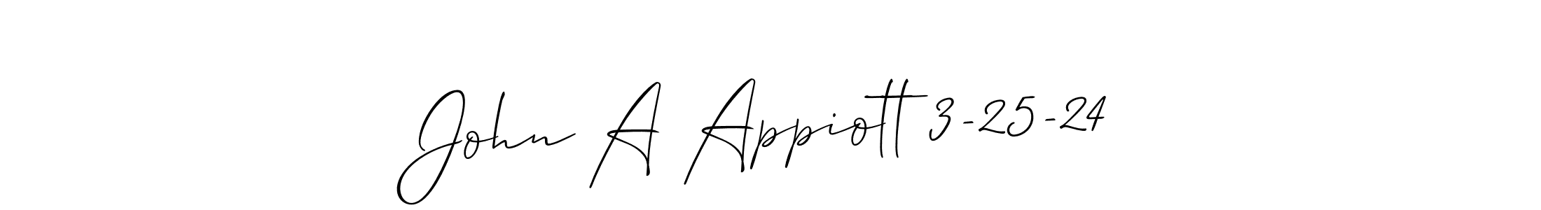 Use a signature maker to create a handwritten signature online. With this signature software, you can design (Allison_Script) your own signature for name John A Appiott 3-25-24. John A Appiott 3-25-24 signature style 2 images and pictures png