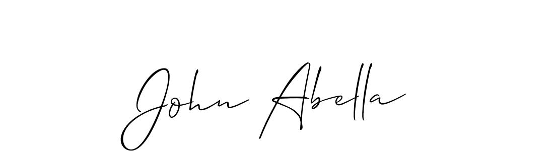 The best way (Allison_Script) to make a short signature is to pick only two or three words in your name. The name John Abella include a total of six letters. For converting this name. John Abella signature style 2 images and pictures png