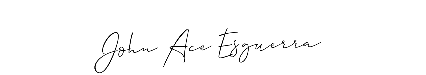 How to make John Ace Esguerra signature? Allison_Script is a professional autograph style. Create handwritten signature for John Ace Esguerra name. John Ace Esguerra signature style 2 images and pictures png