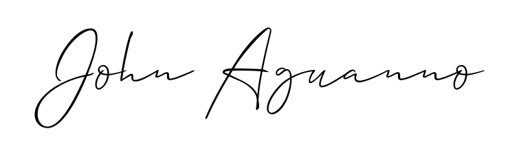 How to make John Aguanno name signature. Use Allison_Script style for creating short signs online. This is the latest handwritten sign. John Aguanno signature style 2 images and pictures png
