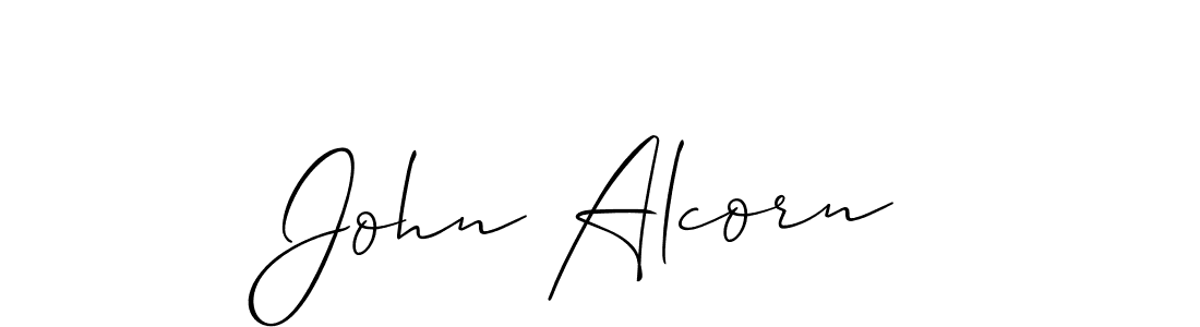 How to make John Alcorn name signature. Use Allison_Script style for creating short signs online. This is the latest handwritten sign. John Alcorn signature style 2 images and pictures png