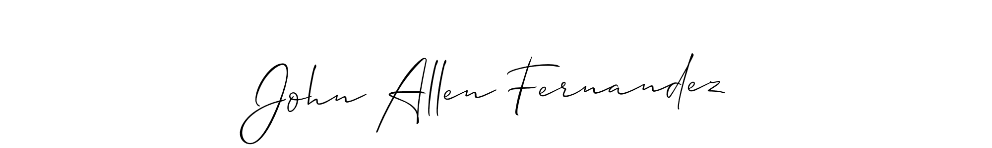 The best way (Allison_Script) to make a short signature is to pick only two or three words in your name. The name John Allen Fernandez include a total of six letters. For converting this name. John Allen Fernandez signature style 2 images and pictures png