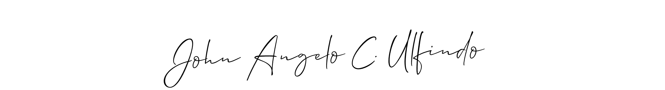 It looks lik you need a new signature style for name John Angelo C. Ulfindo. Design unique handwritten (Allison_Script) signature with our free signature maker in just a few clicks. John Angelo C. Ulfindo signature style 2 images and pictures png