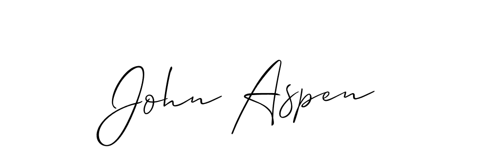 Also we have John Aspen name is the best signature style. Create professional handwritten signature collection using Allison_Script autograph style. John Aspen signature style 2 images and pictures png