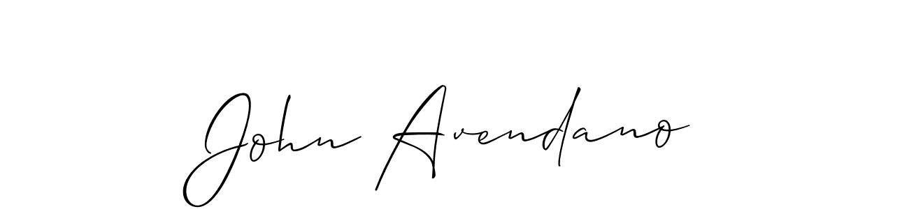 Make a beautiful signature design for name John Avendano. With this signature (Allison_Script) style, you can create a handwritten signature for free. John Avendano signature style 2 images and pictures png