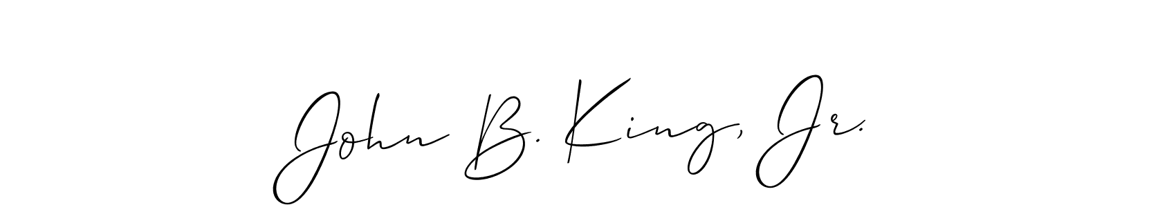 It looks lik you need a new signature style for name John B. King, Jr.. Design unique handwritten (Allison_Script) signature with our free signature maker in just a few clicks. John B. King, Jr. signature style 2 images and pictures png