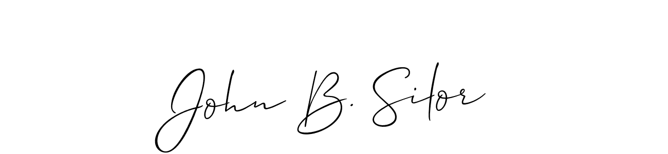 Make a short John B. Silor signature style. Manage your documents anywhere anytime using Allison_Script. Create and add eSignatures, submit forms, share and send files easily. John B. Silor signature style 2 images and pictures png