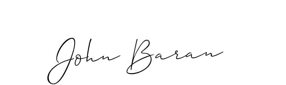 You should practise on your own different ways (Allison_Script) to write your name (John Baran) in signature. don't let someone else do it for you. John Baran signature style 2 images and pictures png