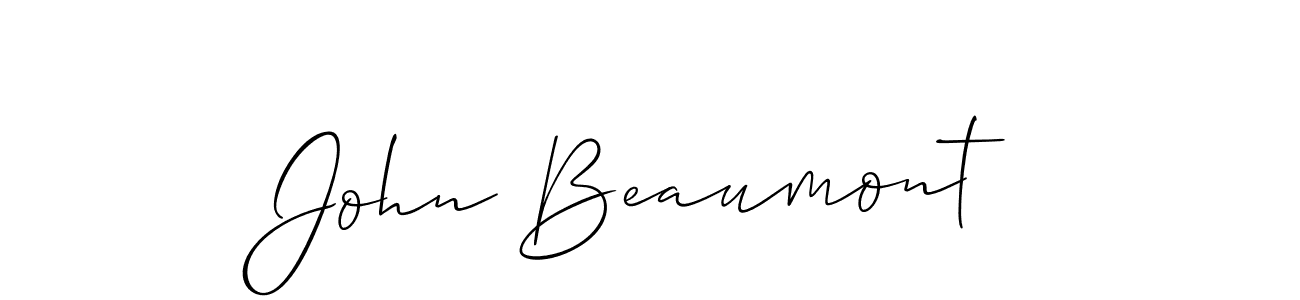 Design your own signature with our free online signature maker. With this signature software, you can create a handwritten (Allison_Script) signature for name John Beaumont. John Beaumont signature style 2 images and pictures png