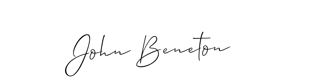 Also You can easily find your signature by using the search form. We will create John Beneton name handwritten signature images for you free of cost using Allison_Script sign style. John Beneton signature style 2 images and pictures png