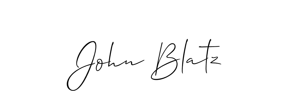 Make a beautiful signature design for name John Blatz. With this signature (Allison_Script) style, you can create a handwritten signature for free. John Blatz signature style 2 images and pictures png