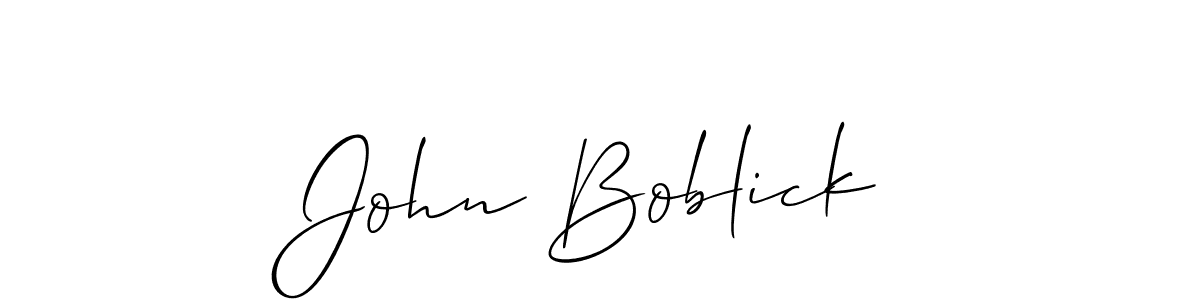 Make a beautiful signature design for name John Boblick. With this signature (Allison_Script) style, you can create a handwritten signature for free. John Boblick signature style 2 images and pictures png