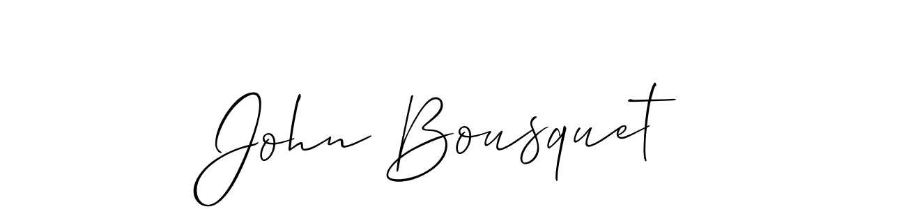 You should practise on your own different ways (Allison_Script) to write your name (John Bousquet) in signature. don't let someone else do it for you. John Bousquet signature style 2 images and pictures png