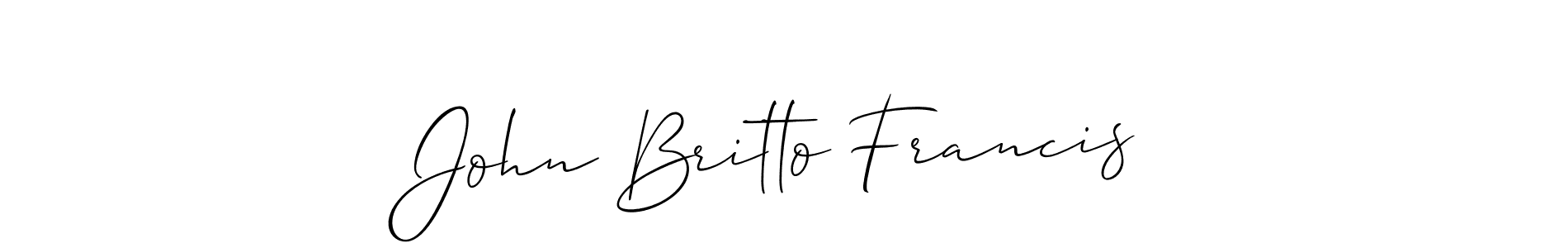 Best and Professional Signature Style for John Britto Francis. Allison_Script Best Signature Style Collection. John Britto Francis signature style 2 images and pictures png