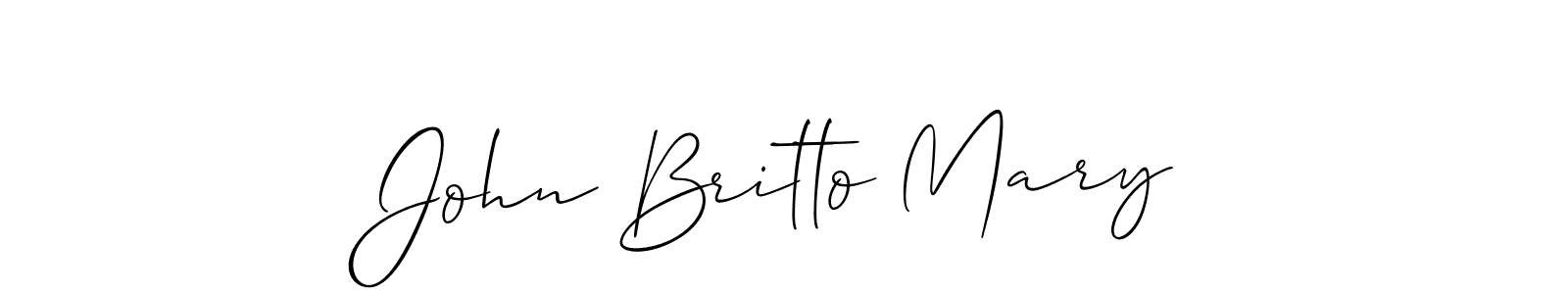 if you are searching for the best signature style for your name John Britto Mary. so please give up your signature search. here we have designed multiple signature styles  using Allison_Script. John Britto Mary signature style 2 images and pictures png