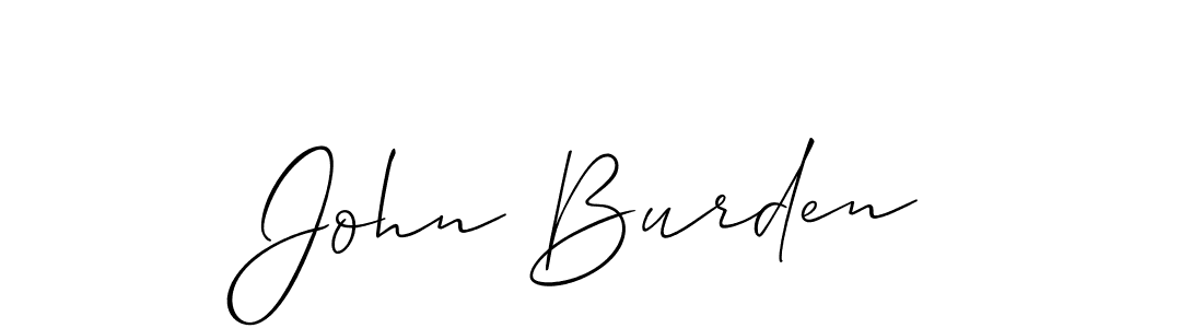 Make a beautiful signature design for name John Burden. With this signature (Allison_Script) style, you can create a handwritten signature for free. John Burden signature style 2 images and pictures png