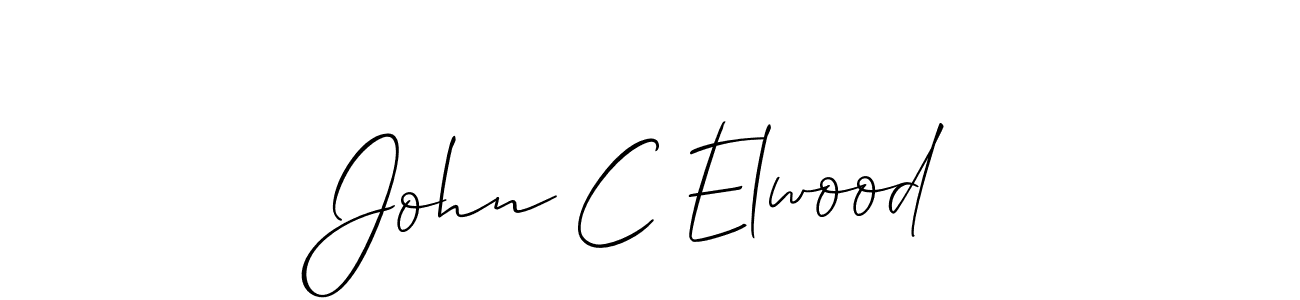 John C Elwood stylish signature style. Best Handwritten Sign (Allison_Script) for my name. Handwritten Signature Collection Ideas for my name John C Elwood. John C Elwood signature style 2 images and pictures png