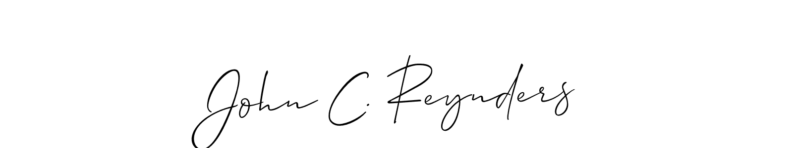 Make a short John C. Reynders signature style. Manage your documents anywhere anytime using Allison_Script. Create and add eSignatures, submit forms, share and send files easily. John C. Reynders signature style 2 images and pictures png