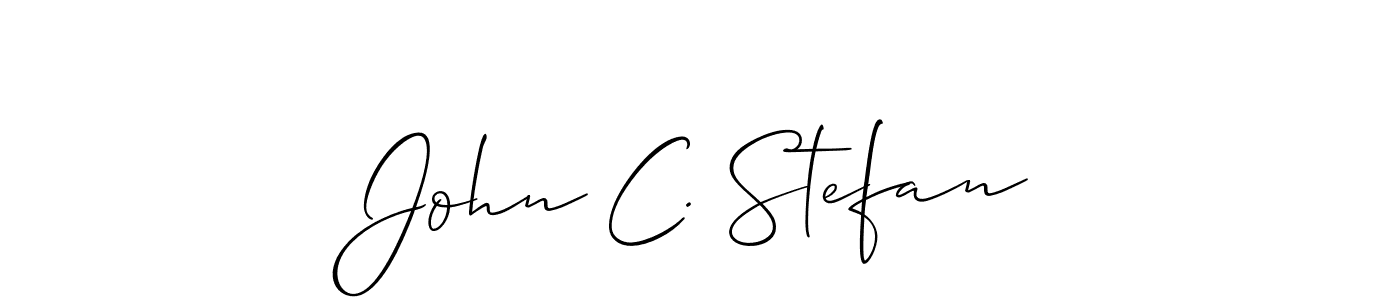 How to make John C. Stefan name signature. Use Allison_Script style for creating short signs online. This is the latest handwritten sign. John C. Stefan signature style 2 images and pictures png