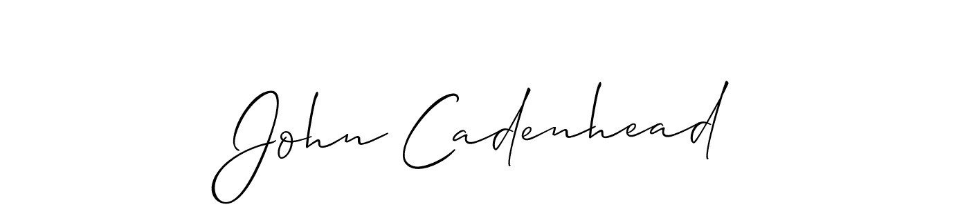 How to make John Cadenhead name signature. Use Allison_Script style for creating short signs online. This is the latest handwritten sign. John Cadenhead signature style 2 images and pictures png